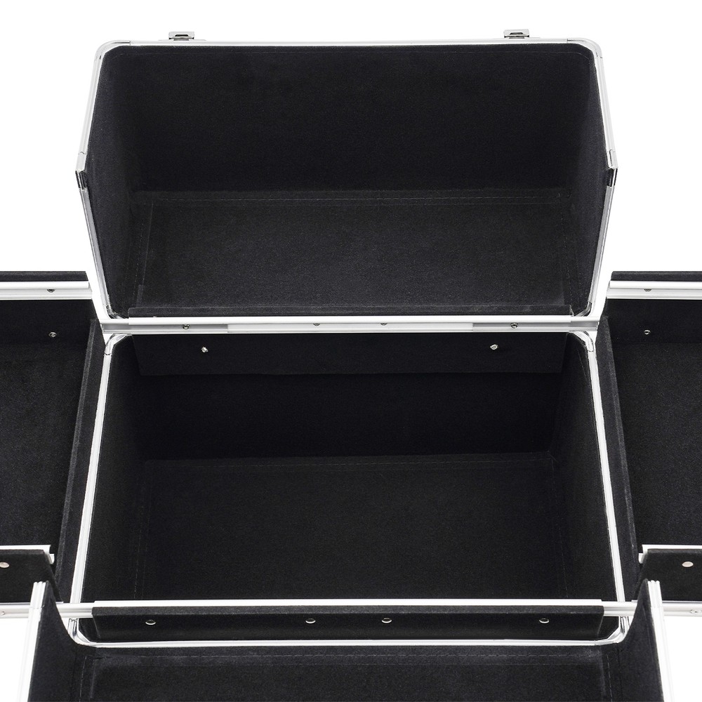 Profl Rolling Makeup Train Case Cosmetic Trolley Makeup Storage Organizer Cart