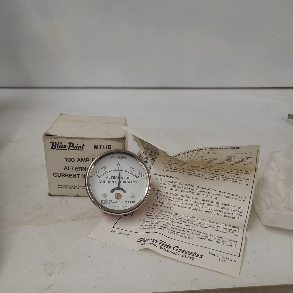 BLUE POINT MT110 ALTERNATOR CURRENT INDICATOR, 100A