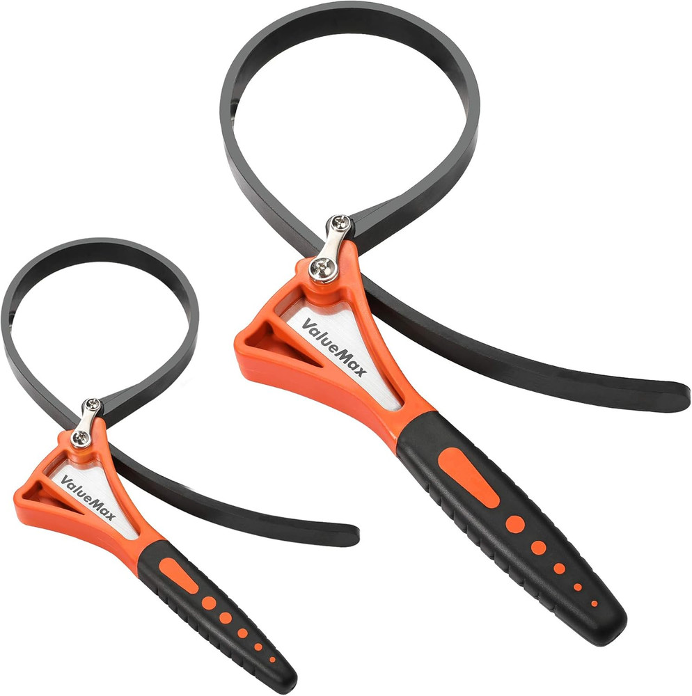 2-Piece Strap Wrench Set, Adjustable Wrench with Max Diameter 4" (Small) and ...
