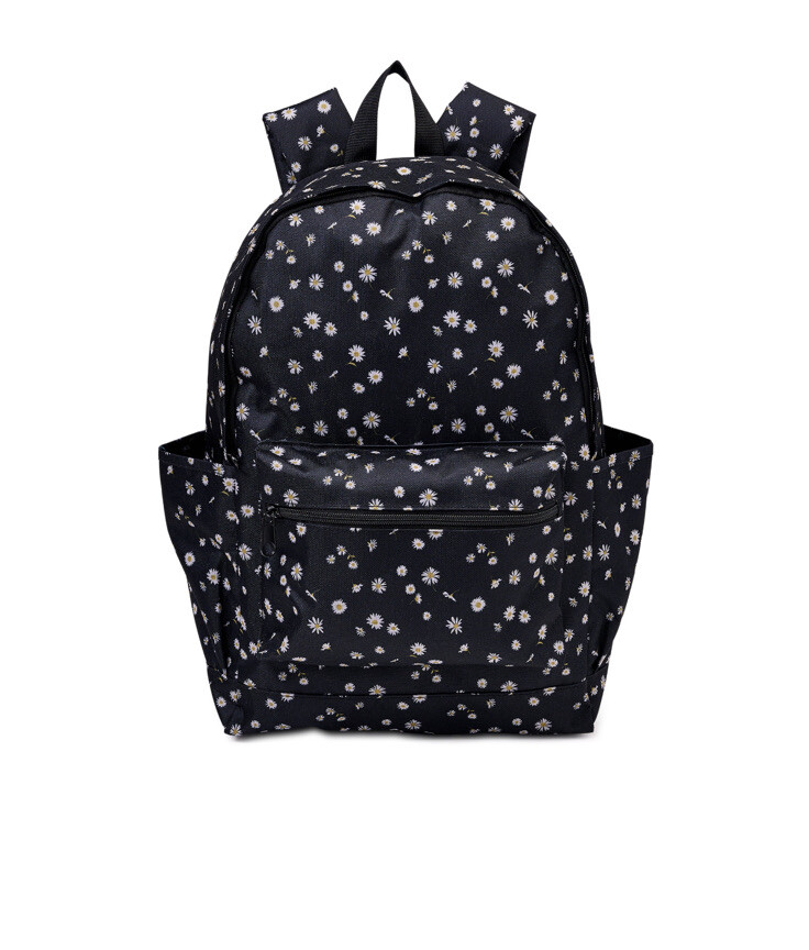 16.5” SCHOOL BACKPACK BOOKBAG - DAISYS | BLACK