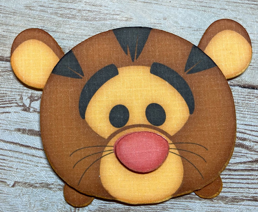 Tigger Head paper piecing premade piecing for scrapbook die cut CFAIRIES