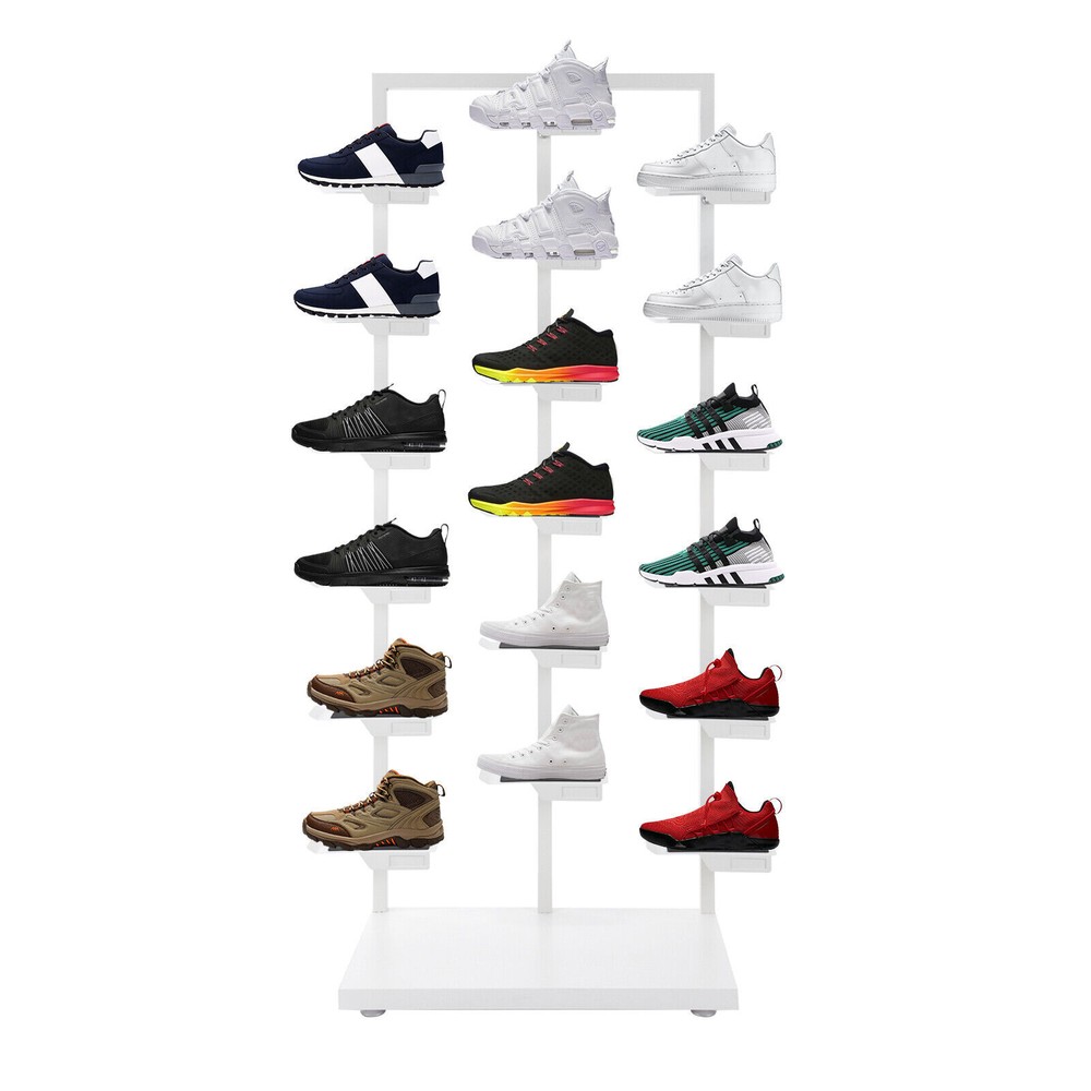 Three-post Single-sided Shoe Rack Stackable Commercial Shoe Rack Display Cabinet