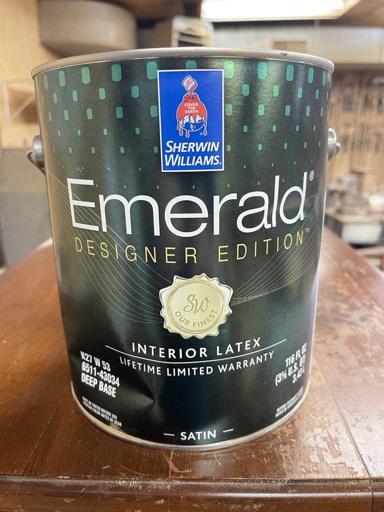 Sherwin Williams Emerald Interior Latex Water Base Paint/Satin/ Deep Base