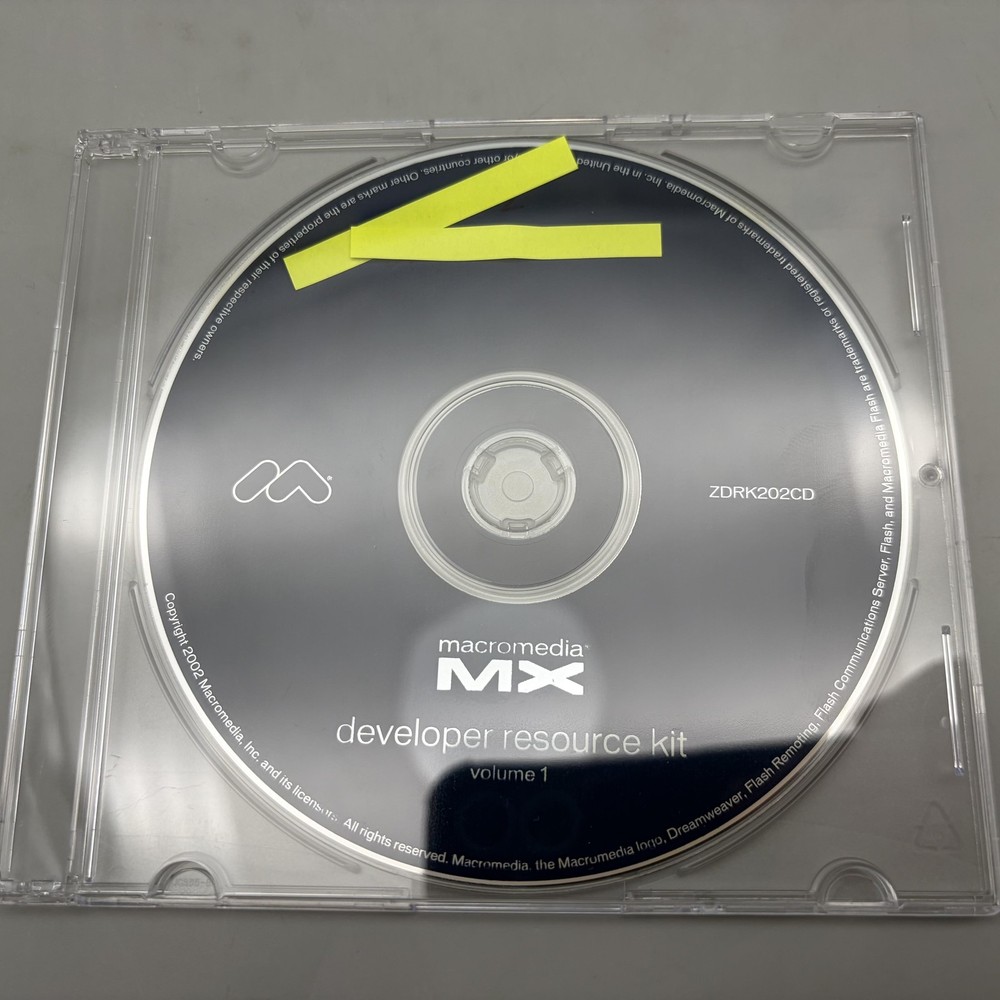 Vintage 2002 Macromedia MX Developer Resource Kit Volume 1 CD-ROM