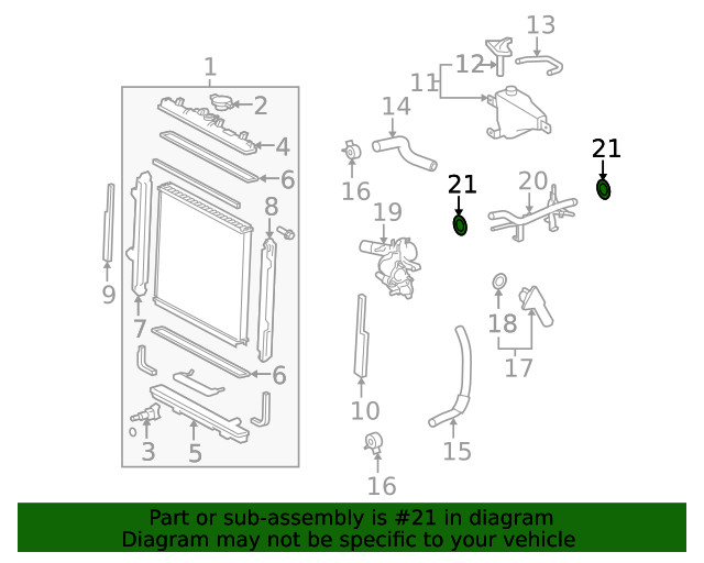 Genuine Toyota Engine Coolant Pipe O-Ring 96761-35031