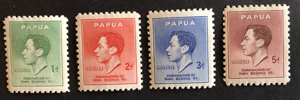 PAPÚA CORONATION ISSUE #118-21 MNH VF