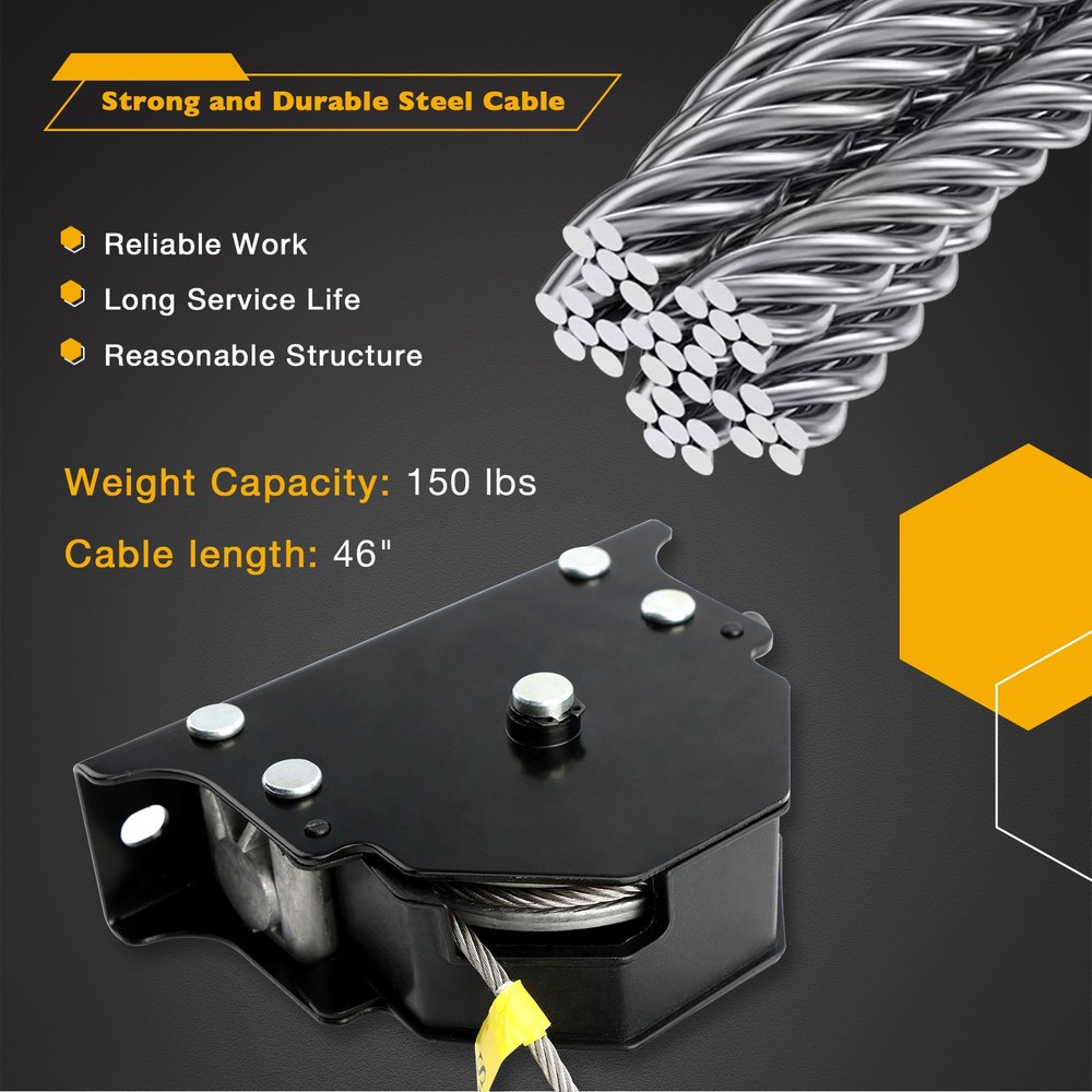 Universal Spare Tire Tyre Winch Hoist Carrier w/ Offset Cable Assembly 159056