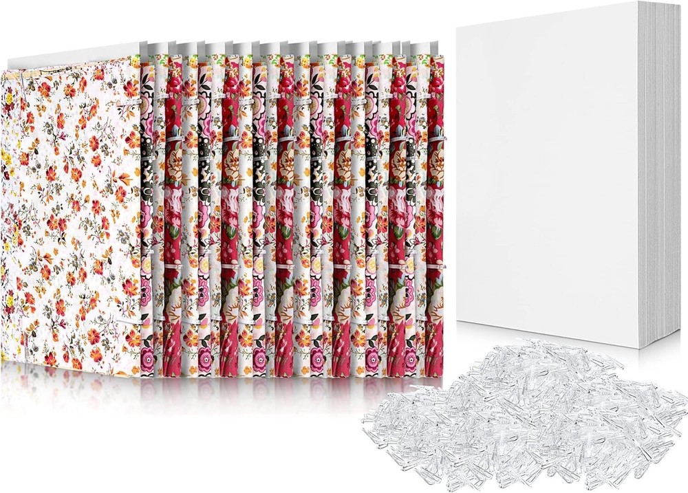 Efficient Fabric Storage Set: 200 Plastic Clips & 7.5 x 10.5 Inch Comic Boards