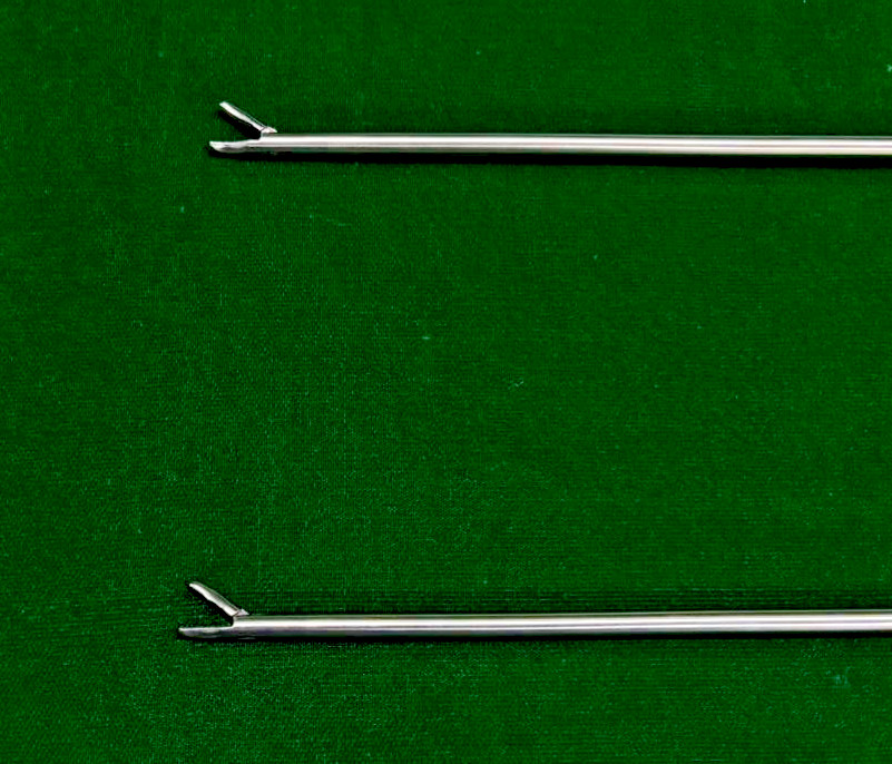 2pc Laparoscopic Needle Holder Curved Jaw Right Hand 5mm Reusable Instruments