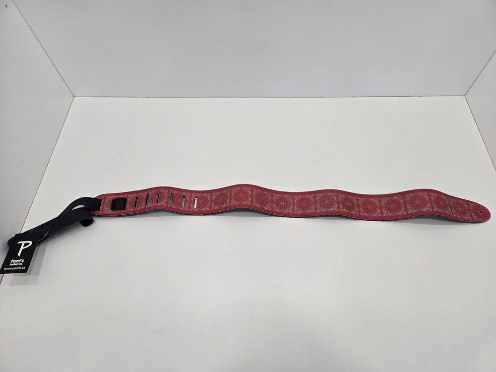 Perri's 2" Leather Guitar Strap Red P250L-74