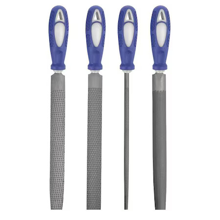 Westward 10Z759 Hand File Set, Bastard/Smooth, 8 In L, 4 Pc