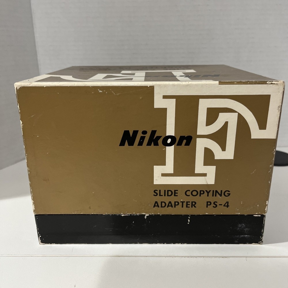 Nikon-F PS-4 Slide Copying Adapter w/box & styrofoam inserts