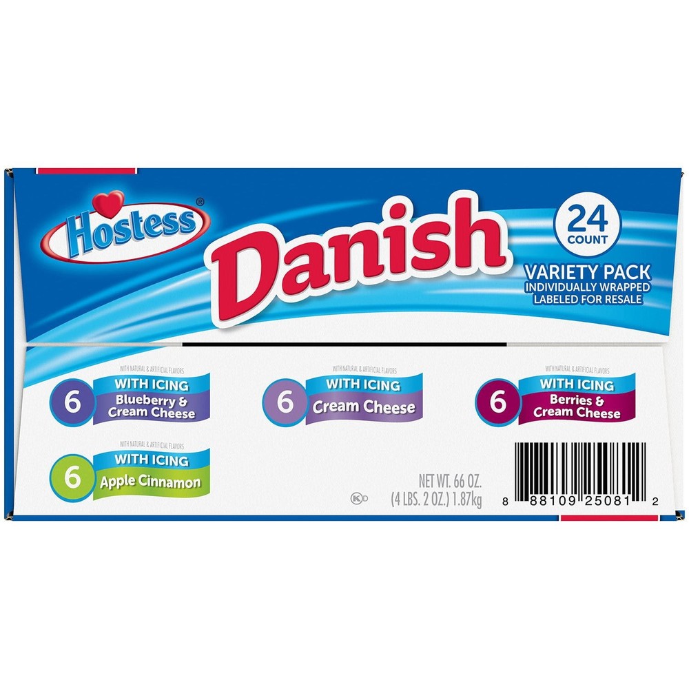 Hostess Variety Pack Danish, 2.75 oz., 24 pk.