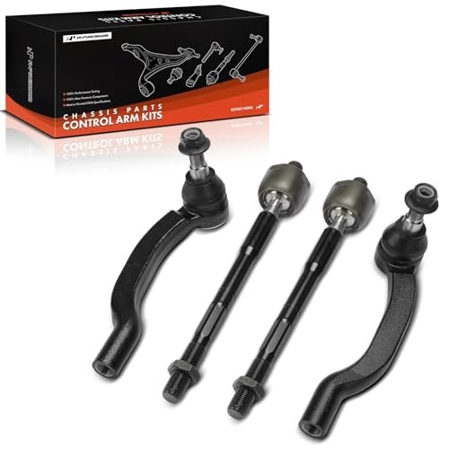 Set of 4, Front Inner Outer Tie Rod End Kit, Compatible with Ram ProMaster