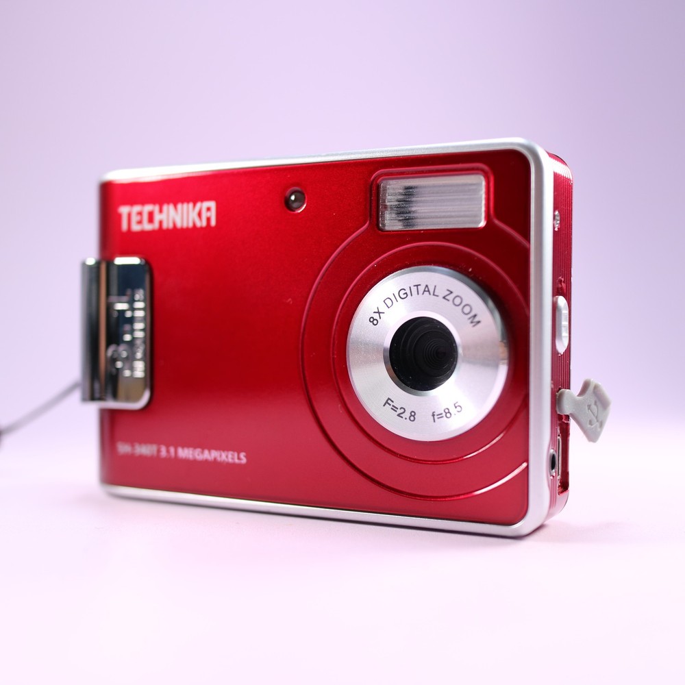 Technika SH-340T 3.1MP Compact Digital Camera Red Tested