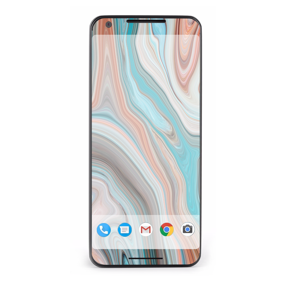 Google Pixel 2 Skins Decal Wrap Teal Blue Brown Geode Stone Marble