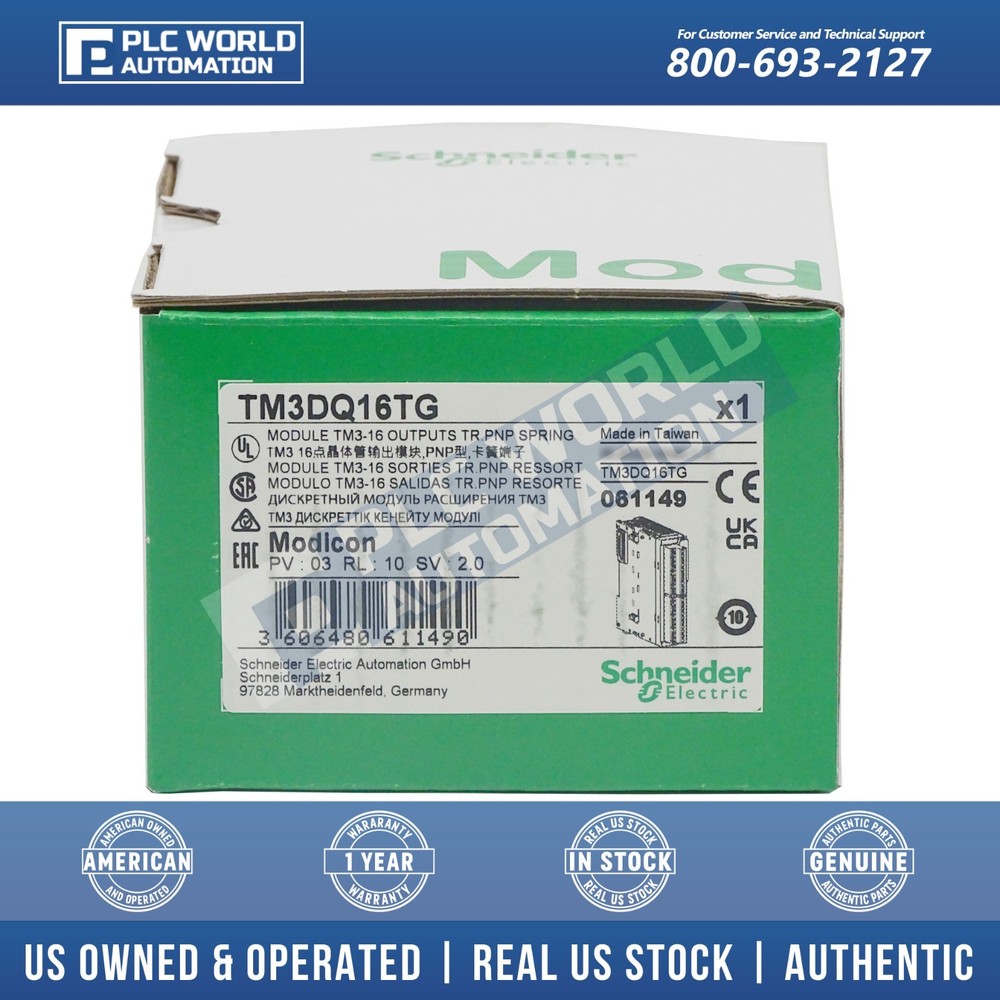Schneider Electric TM3DQ16TG, Modicon TM3-16 Discrete Output Module, Brand New