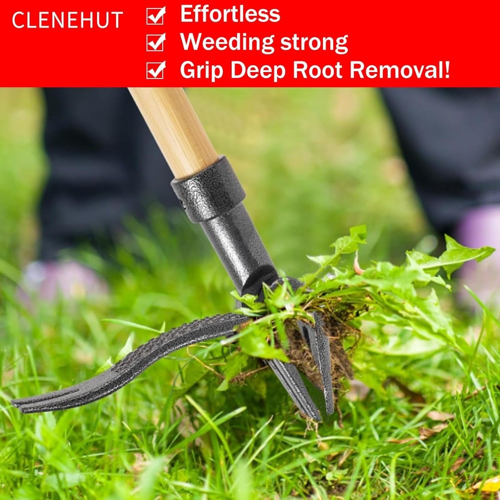 Weeder Puller Stand Up Weed Tool Handle Claw Garden Outdoor Root Remover Killer