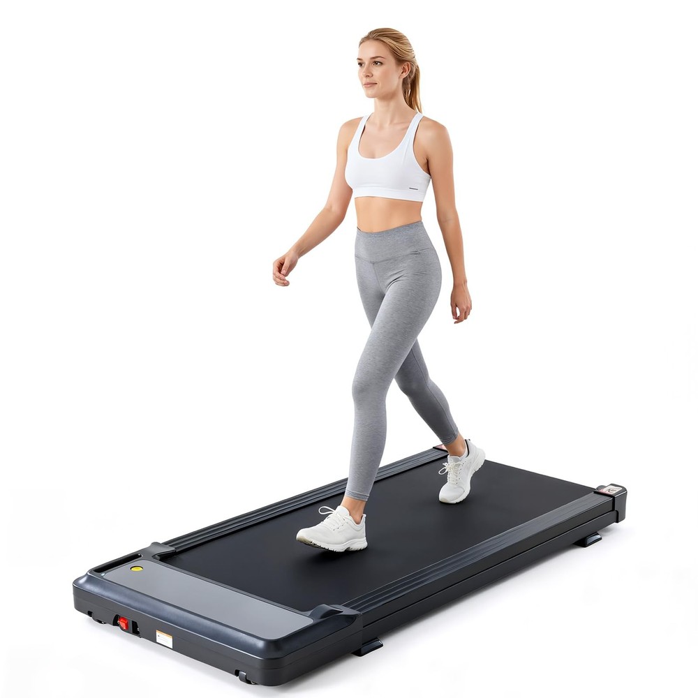 Compact Armless Treadmill for Small Spaces, Quiet Under-Desk Walking Pad, Sli...