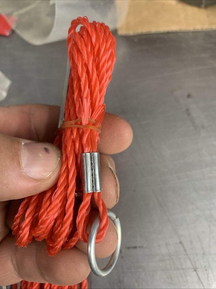 2HEAVY DUTY SILENT 9FT BRAIDED 1/4"DIA POLY CORD ROPE SLIDING FISH STRINGER BULK