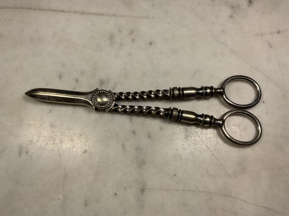 Shears Scissor Silver Plate Grape Shears