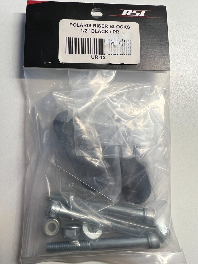 RSI 1/2" BILLET RISER BLOCKS BLACK / PR UR-12 FOR POLARIS