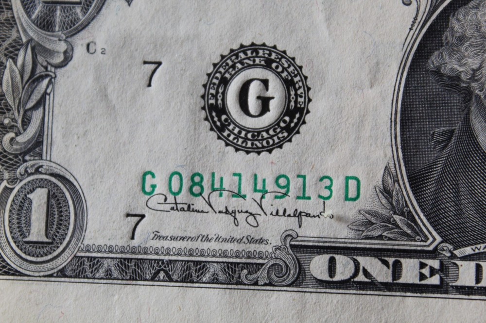 1988 A $1 Federal Reserve Note Misaligned Printing & Cutting Error, Uncirculated