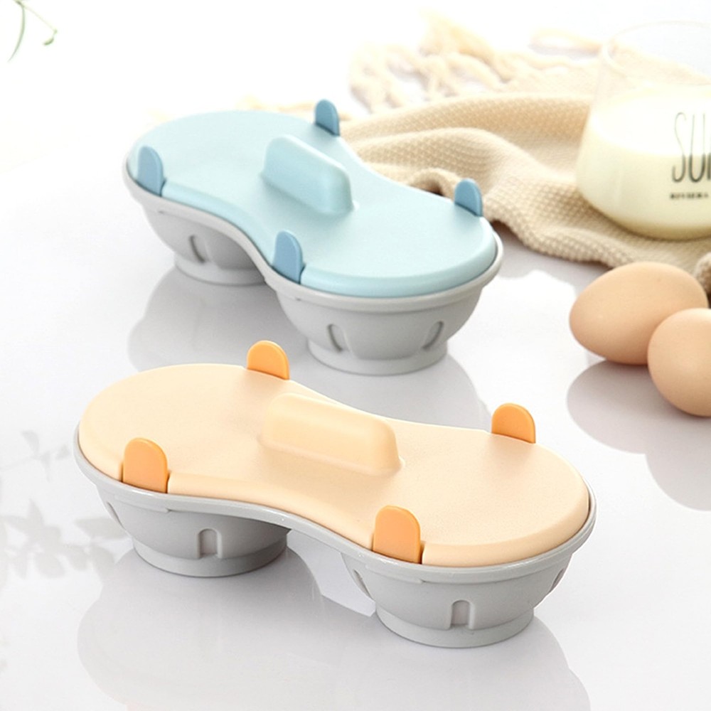 2 Cavity Microwave Egg Cooker, Breakfast Double Row Egg Cooker, Poached Egg C