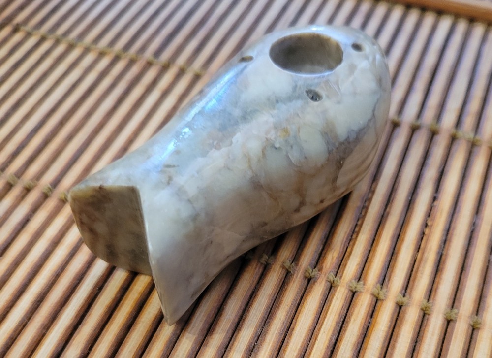 Vintage Carved Marble Stone Basic Fish Incense Burner
