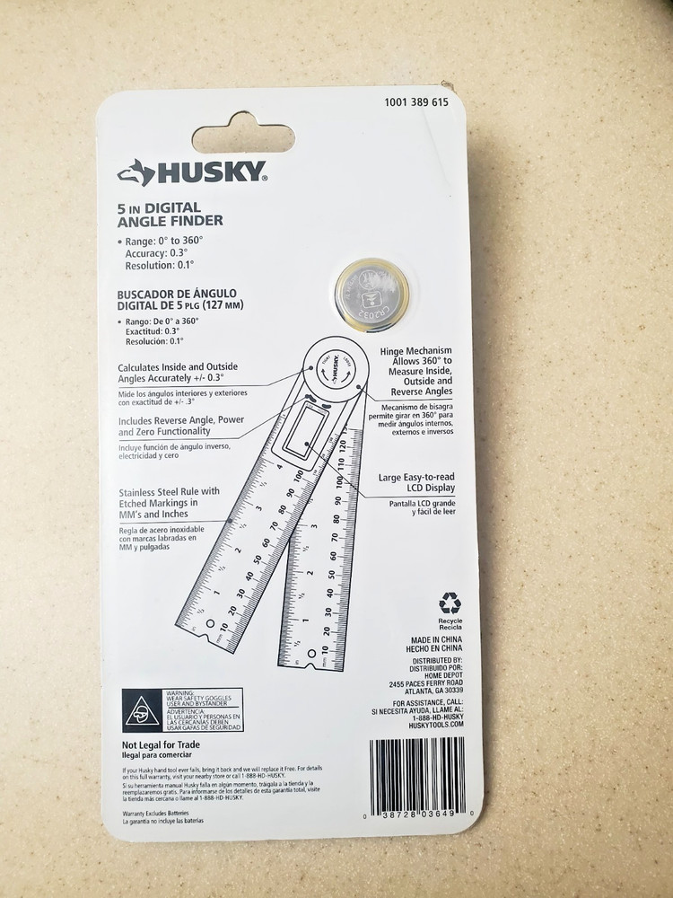 Husky Digital 5 in. Angle Finder