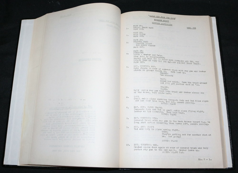 Radar Men from the Moon Original Bound Script Entire 12 Chapter Serial (EX) 1952