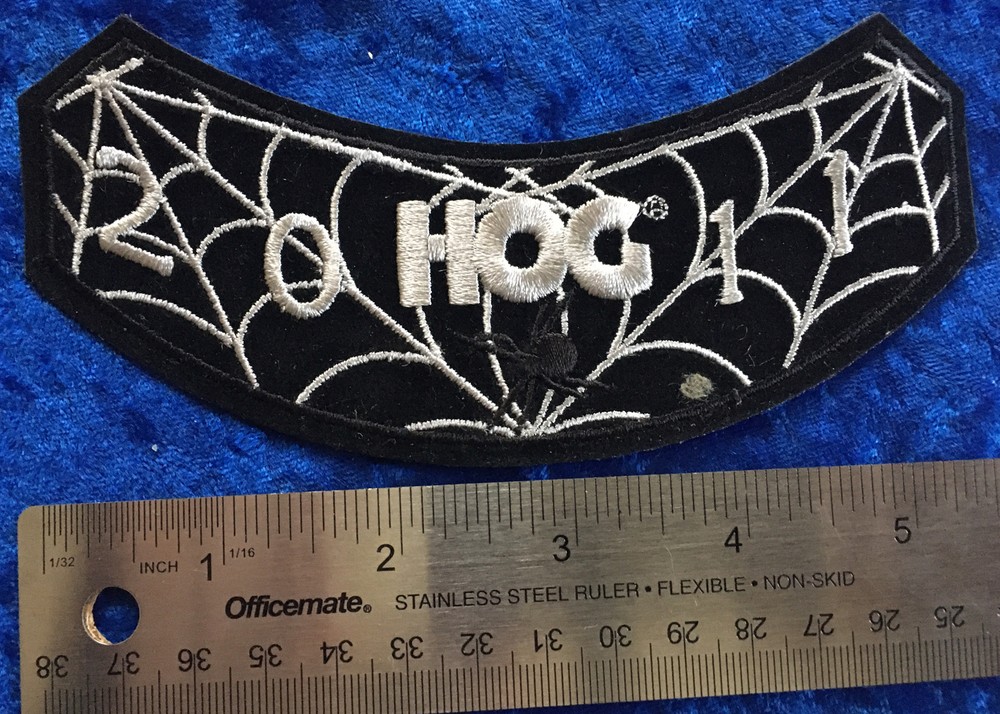 HOG HARLEY DAVIDSON OWNER'S GROUP PATCH 2011 ROCKER SPIDER WEB