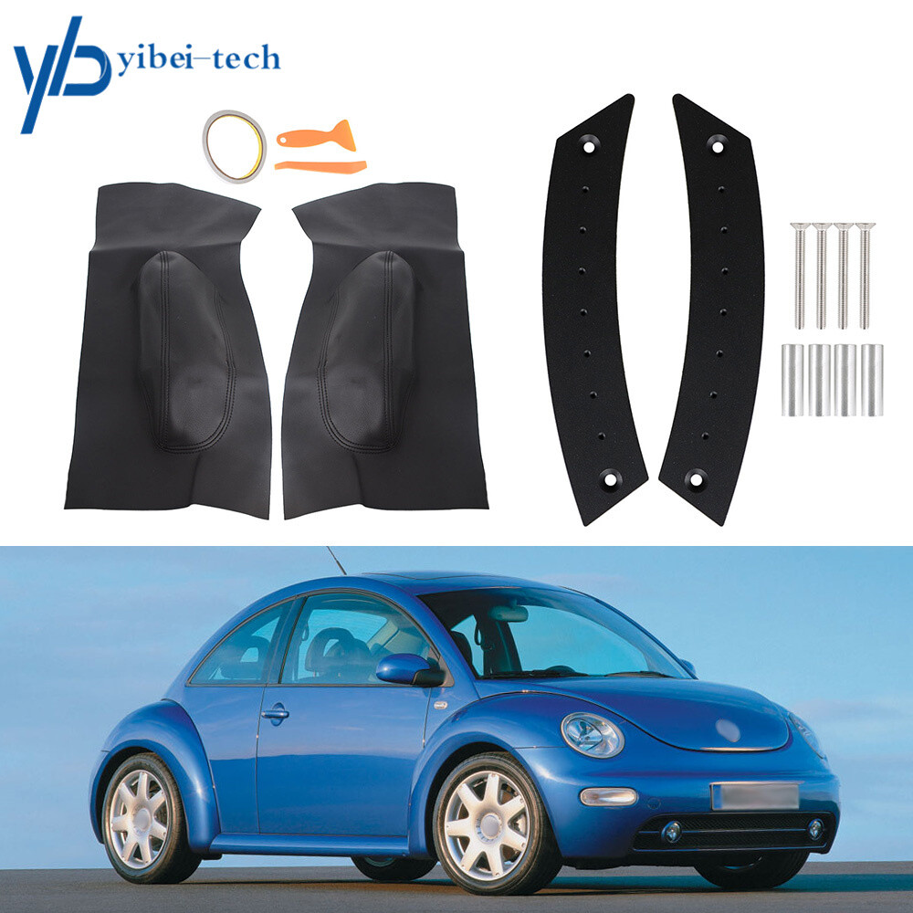 For 1998-2010 Volkswagen Beetle Interior Door Handle Panel＆Insert Cards Leather