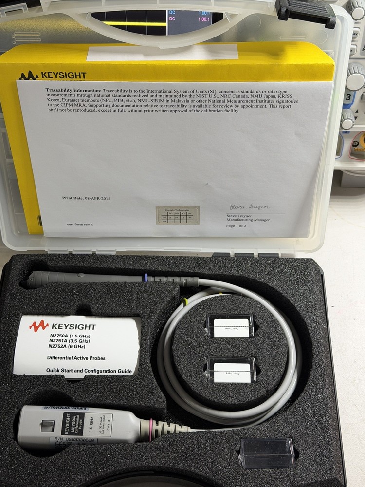 KEYSIGHT N2750A InfiniiMode Active Differential Probe 1.5GHz w/ Accessories