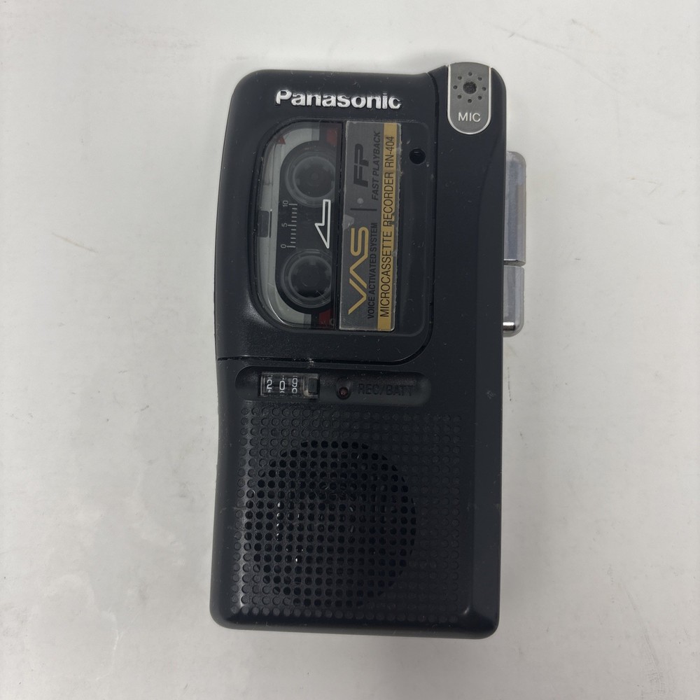 Panasonic RN-404 Black VAS Handheld Microcassette Voice Recorder Tested Works