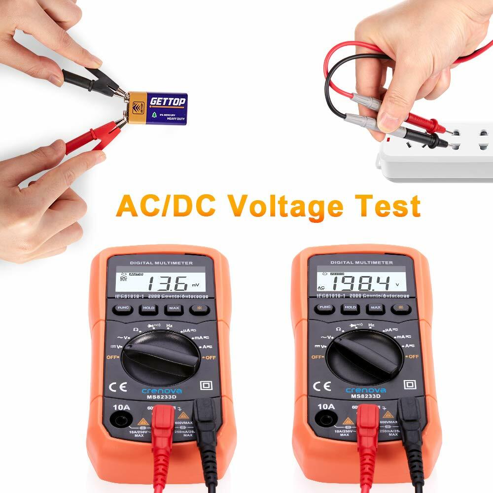 PRO Digital Multimeter Volt Meter Tester Electric OHM AC DC RMS Auto Range