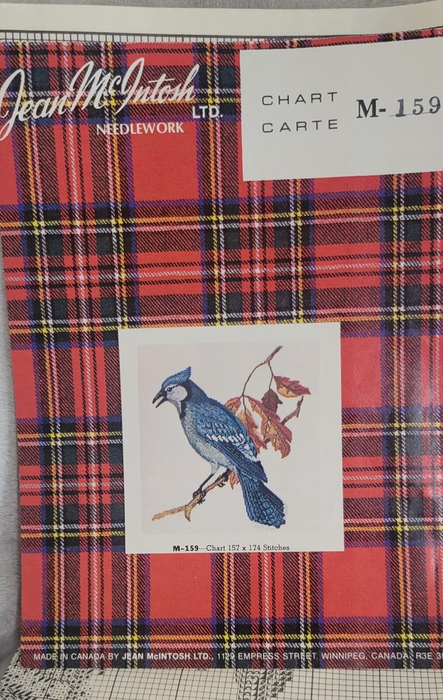 "Blue Jay" Jean McIntosh Cross Stitch Pattern #M-159