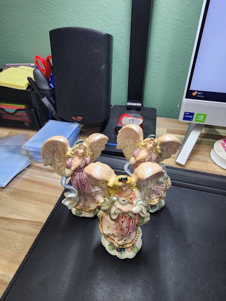 FITZ AND FLOYD ANGEL WITH BUNNY