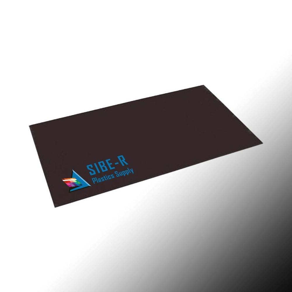 Black Polystyrene Plastic Sheet - 0.020" Thick - 6" x 12"
