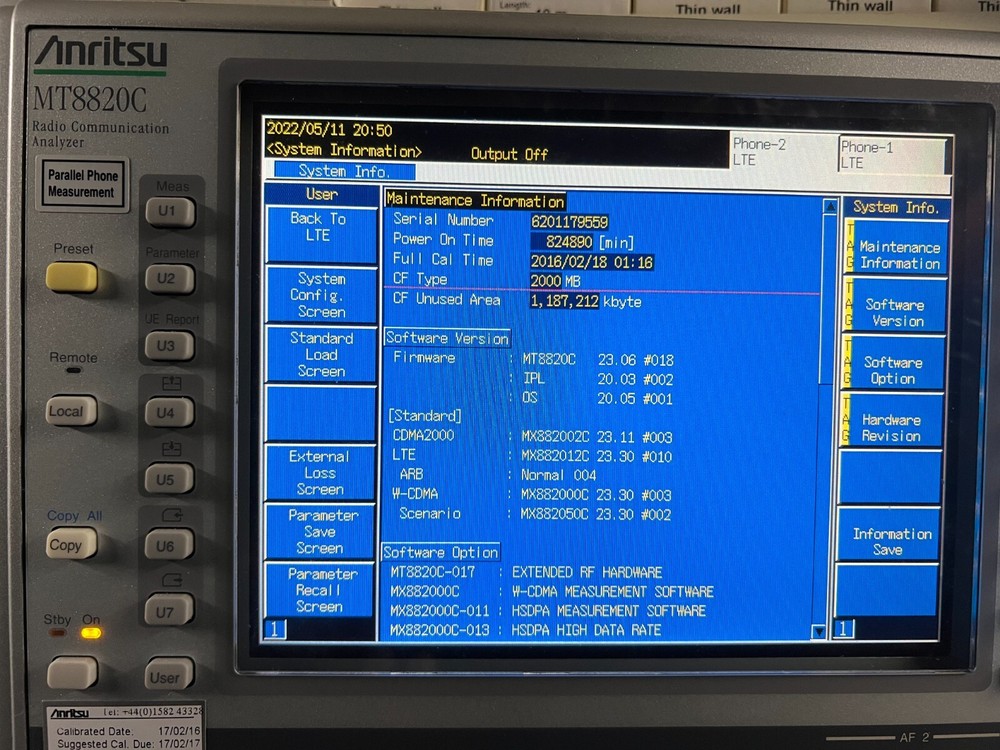 Anritsu MT8820C Radio Communication Analyzer, LOADED WITH OPTIONS!