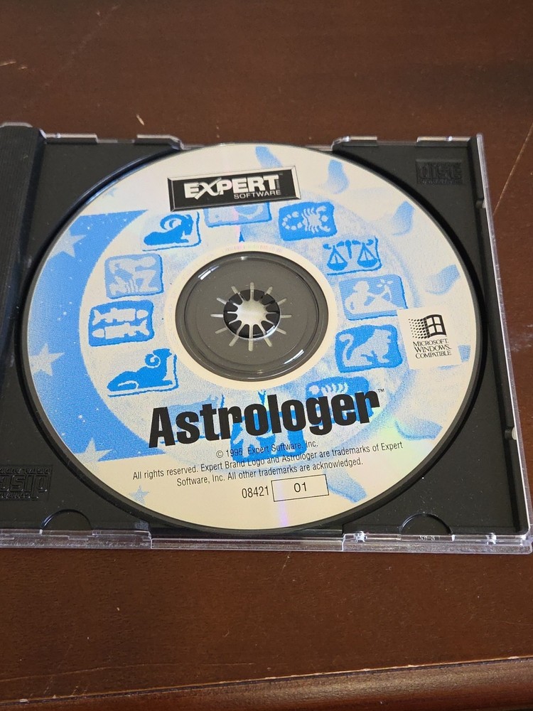 Vtg 90's Expert Software Astrologer PC CD-ROM 1995 for Microsoft Windows 3.1