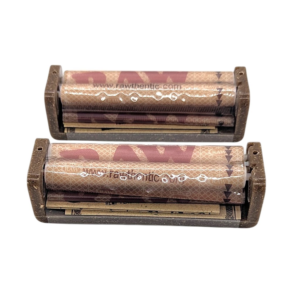 Raw Hemp Plastic Cigarette Rolling Machine, 79mm - 2 Pack