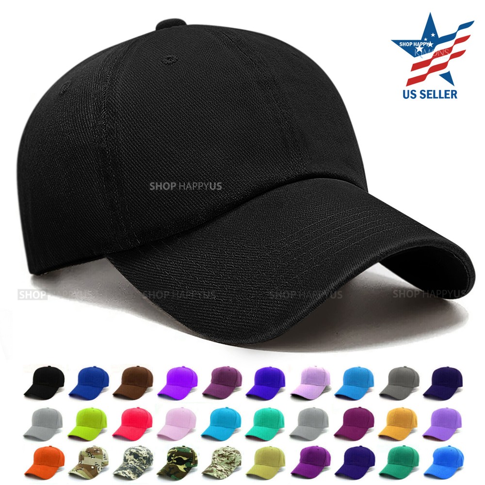 Solid Plain Blank Baseball Cap Trucker  Camo Hat Ball Men Women Adjustable VC