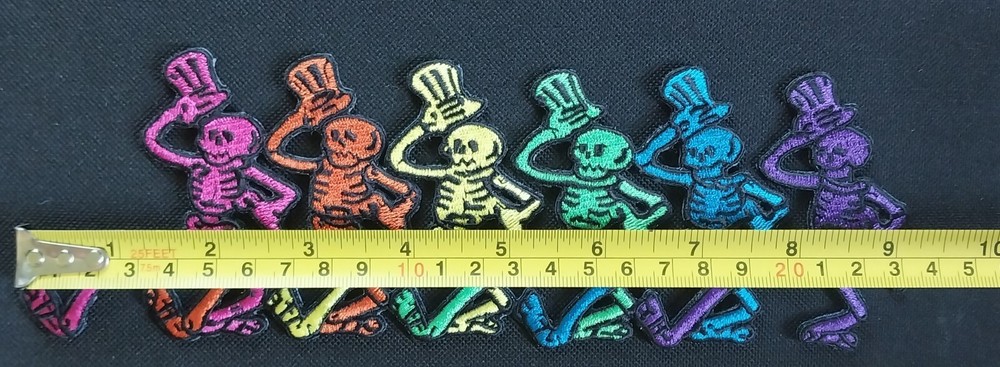 Licensed Grateful Dead Dancing Skeletons Marching Bones Embroidered Back Patch