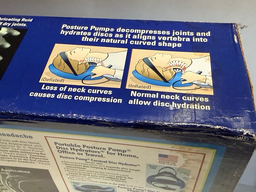 Posture Pump Dual Disc Hydrator Model 1000 Cervical Hydrator w/ Box