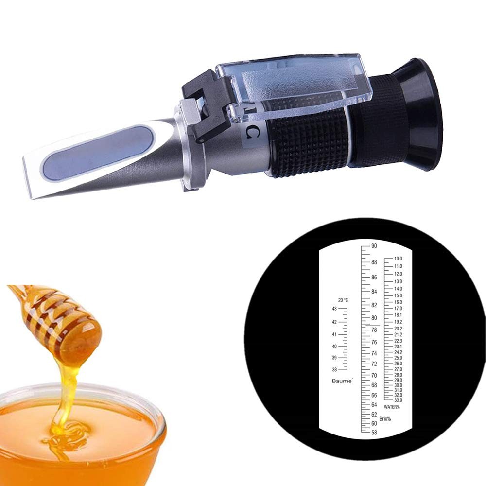 Honey Maple Syrup Brix Refractometer/ 58-90 Brix 10-33 Moisture Meter/Homebre