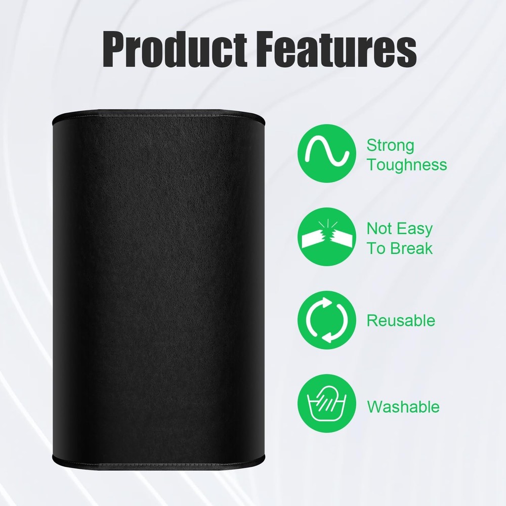 PEUTIER Prefilter Sleeve for 6 Inch Carbon Filter, Breathable, Medium, Black