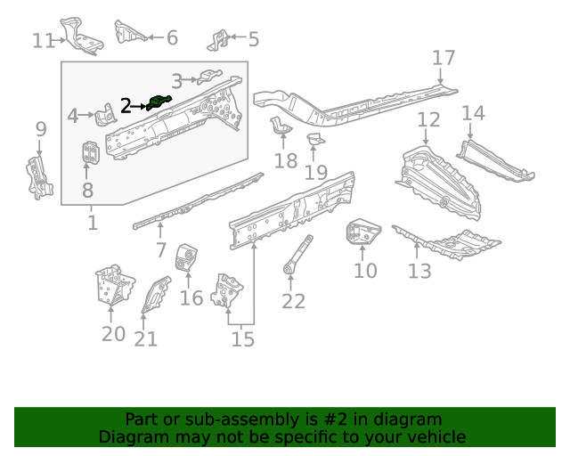 Genuine GM Rail Assembly Front Bracket 23297981