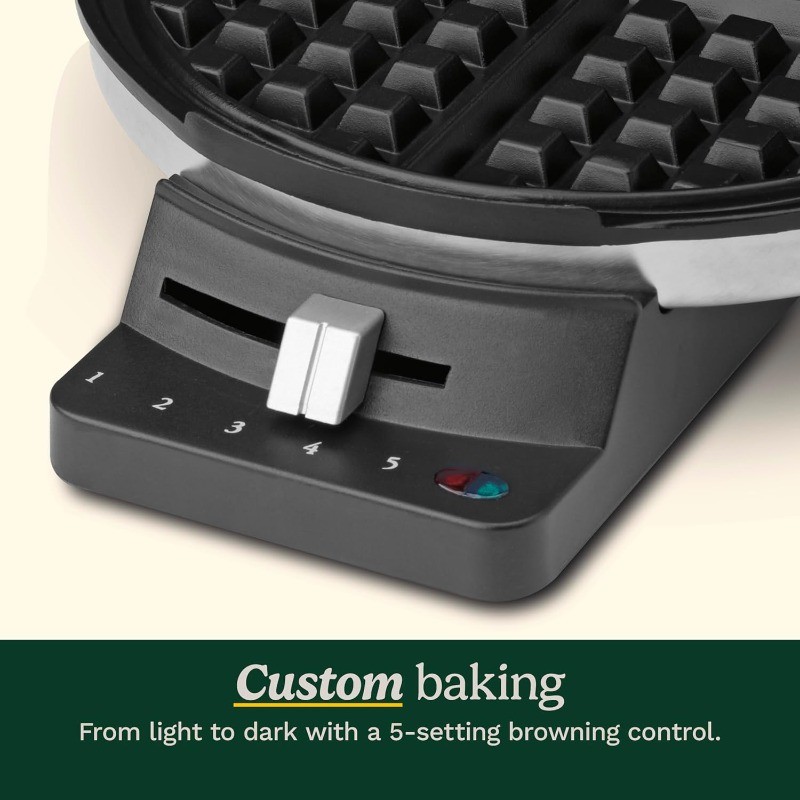 Cuisinart Waffle Maker, 1250W Round Classic Waffle Iron