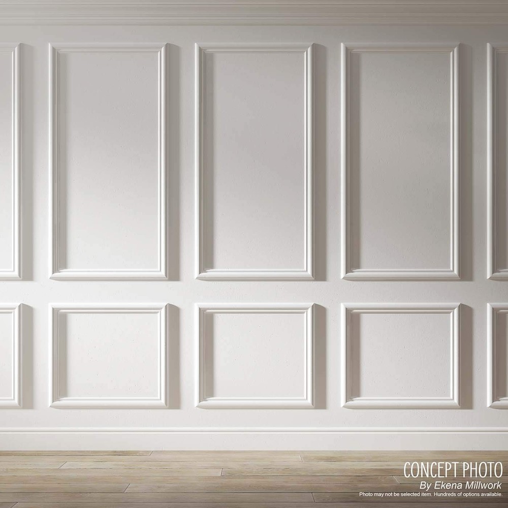 12x20 Ash Wainscot Panel Molded Classic Wall 1/2 Thick White